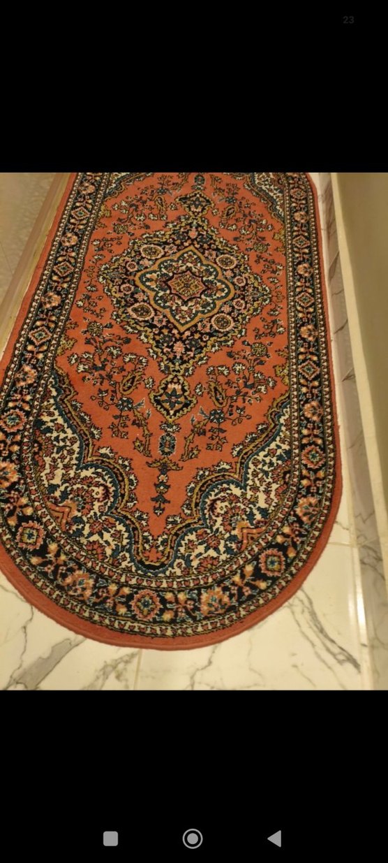 Koyu Renkli Çok Desenli Oval Halı - Görsel 2