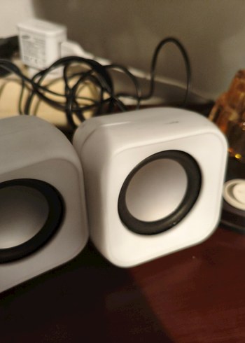 Beyaz Mini Masaüstü Müzik Sistemi Hoparlörleri - Görsel 4