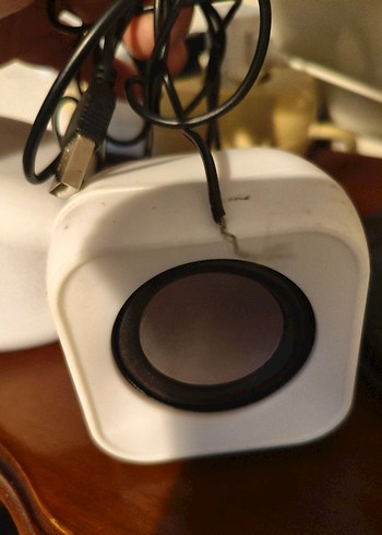 Beyaz Mini Masaüstü Müzik Sistemi Hoparlörleri - Görsel 5