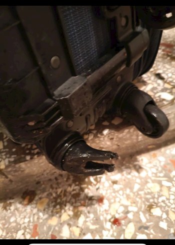 Gri Baskılı Erkek Valiz, Fermuarlı - Görsel 6