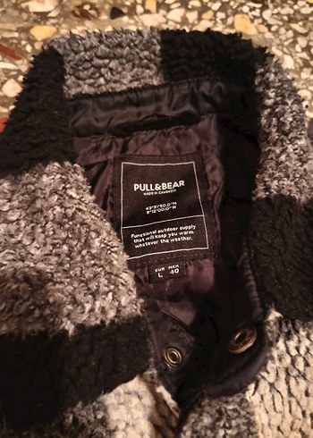 Düğmeli Kareli Erkek Polar Mont - Görsel 4