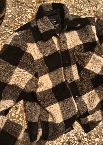 Düğmeli Kareli Erkek Polar Mont - Görsel 2