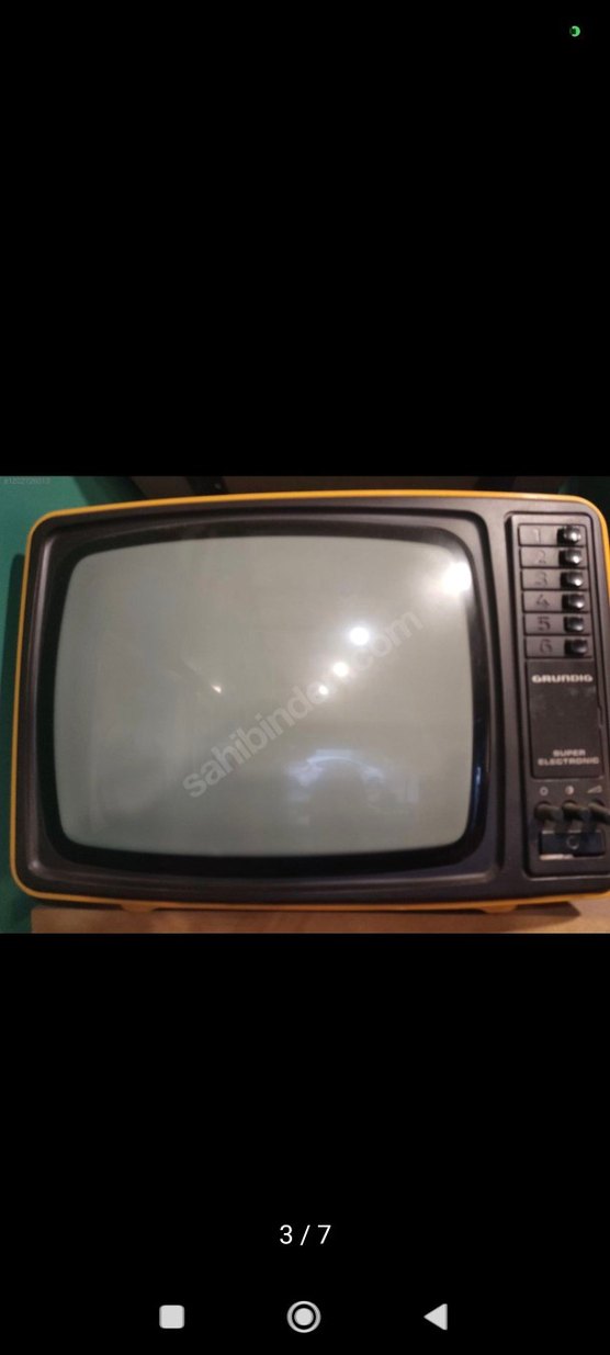 Sarı Vintage Televizyon Retro - Görsel 3