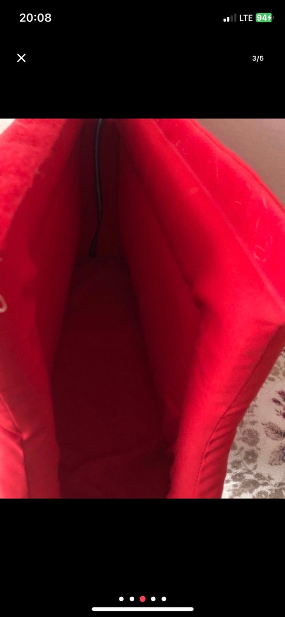 Kırmızı köpek taşıma çantası - Görsel 3