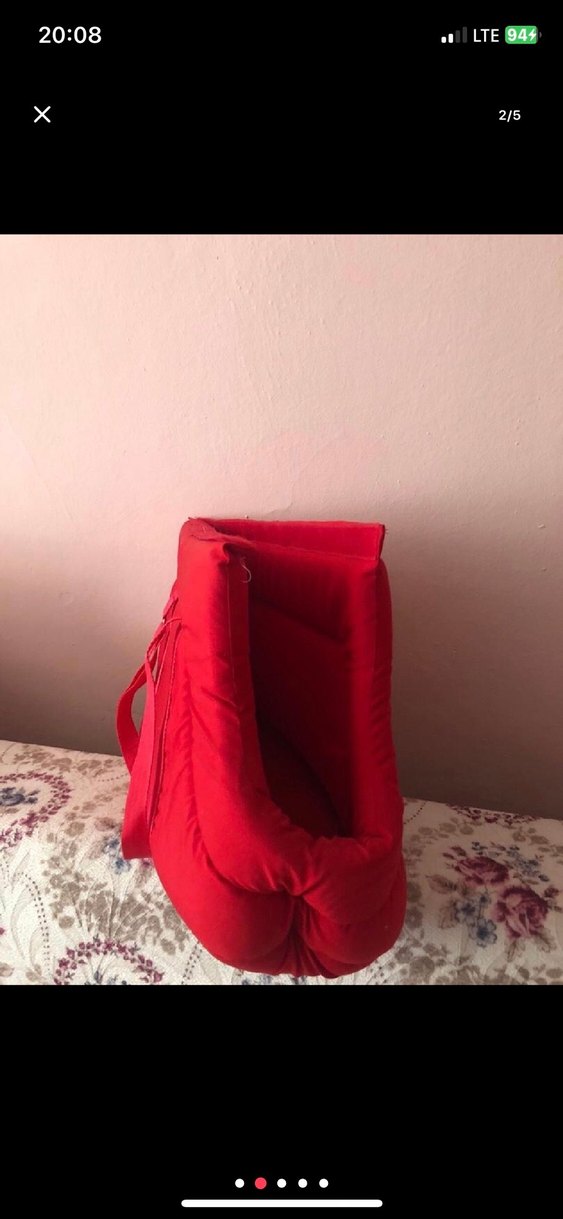 Kırmızı köpek taşıma çantası - Görsel 4