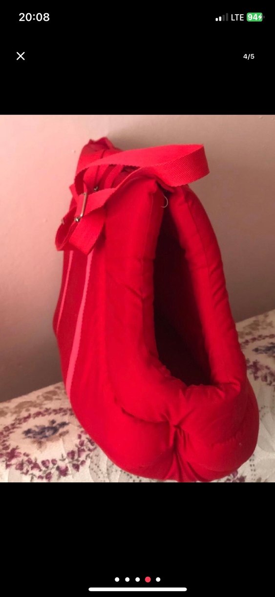 Kırmızı köpek taşıma çantası - Görsel 2