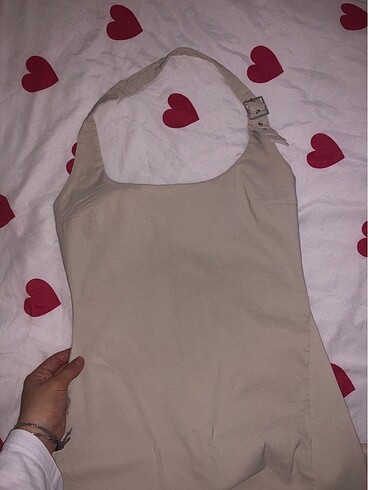s Beden camel Renk BERSHKA elbise