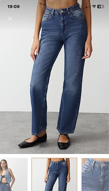 Wide leg jeans