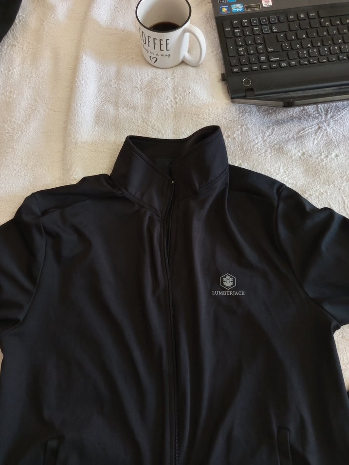 Siyah Erkek Fermuarlı Sweatshirt - Görsel 2