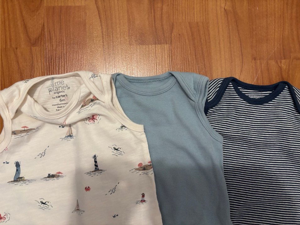 Carters Marka, Mavi Kolsuz Bebek Body, Pamuk, - Görsel 2