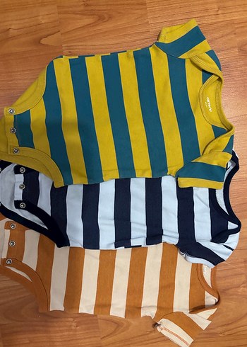 Carters, Çizgili Pamuklu Bebek Body Üçlü Set - Görsel 2