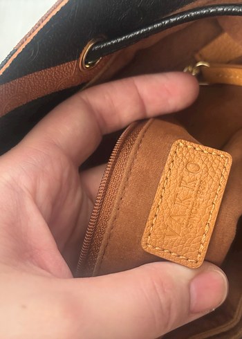 Orjinal Vakko Kahverengi Deri Çizgili Kadın Omuz Çantası - Görsel 5