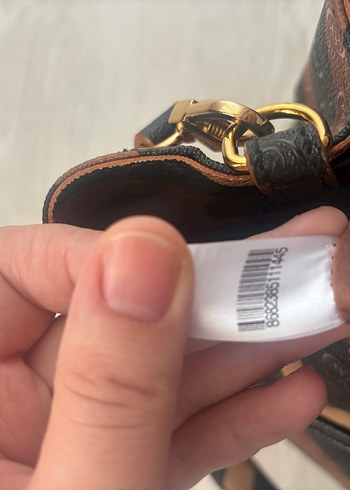 Orjinal Vakko Kahverengi Deri Çizgili Kadın Omuz Çantası - Görsel 3