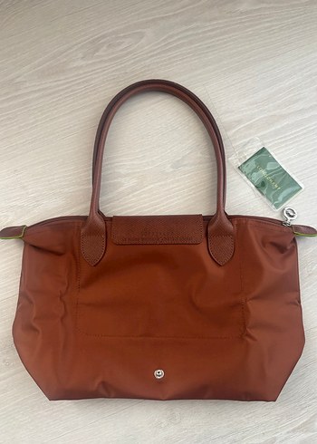 Longchamp marka Deri Fermuarlı Kadın Çantası Bej - Görsel 2