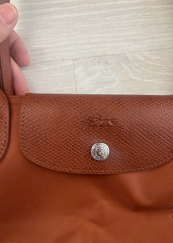 Longchamp marka Deri Fermuarlı Kadın Çantası Bej - Görsel 5