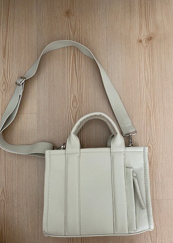 Stradivarius Mini Tote Çanta Ekru