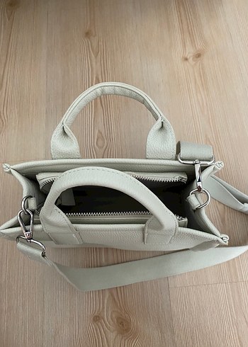 Beden Stradivarius Mini Tote Çanta Ekru