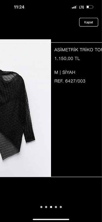 m Beden Zara Asimetrik Bluz