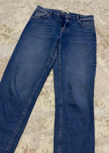 Gri Mavi Kadın Midi Boy Denim Pantolon - Görsel 3