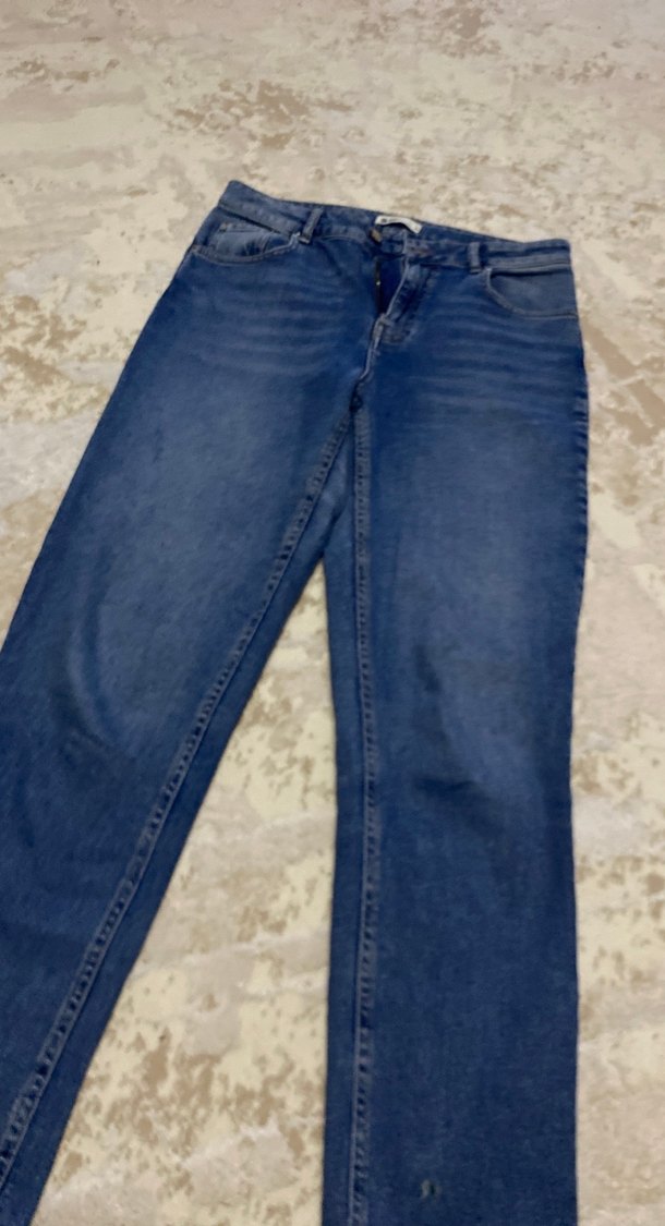 Gri Mavi Kadın Midi Boy Denim Pantolon - Görsel 3