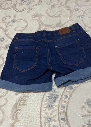 Kadın Lacivert Mini Kot Şort - Görsel 4