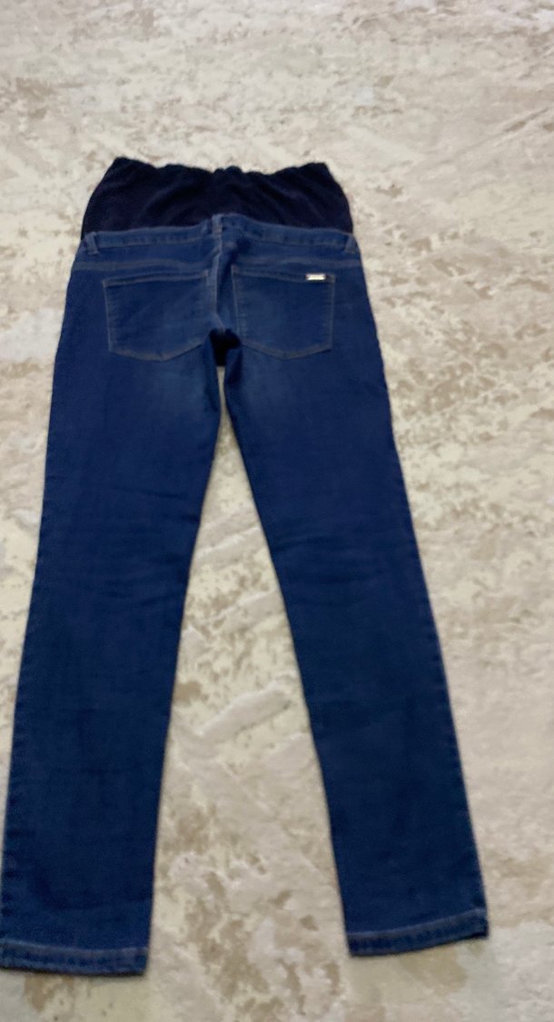 Koyu Mavi Hamile Kot Pantolon - Görsel 3