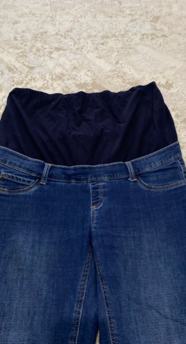 Koyu Mavi Hamile Kot Pantolon - Görsel 2