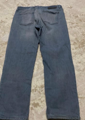 Gri Rahat Kesim Midi erkek  Kot Pantolon - Görsel 4