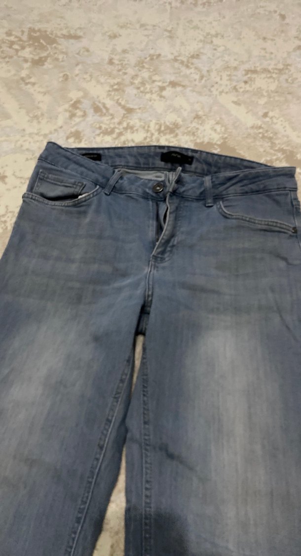 Gri Rahat Kesim Midi erkek  Kot Pantolon - Görsel 3