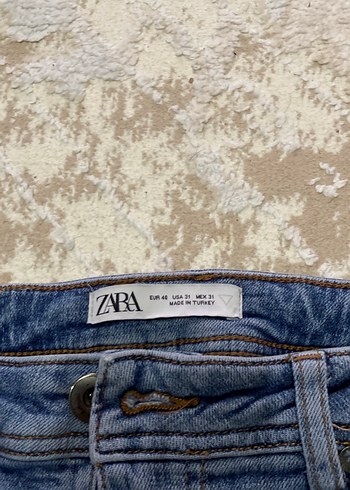 Kadın Mavi Bol Kesim Midi Kot Pantolon - Görsel 2