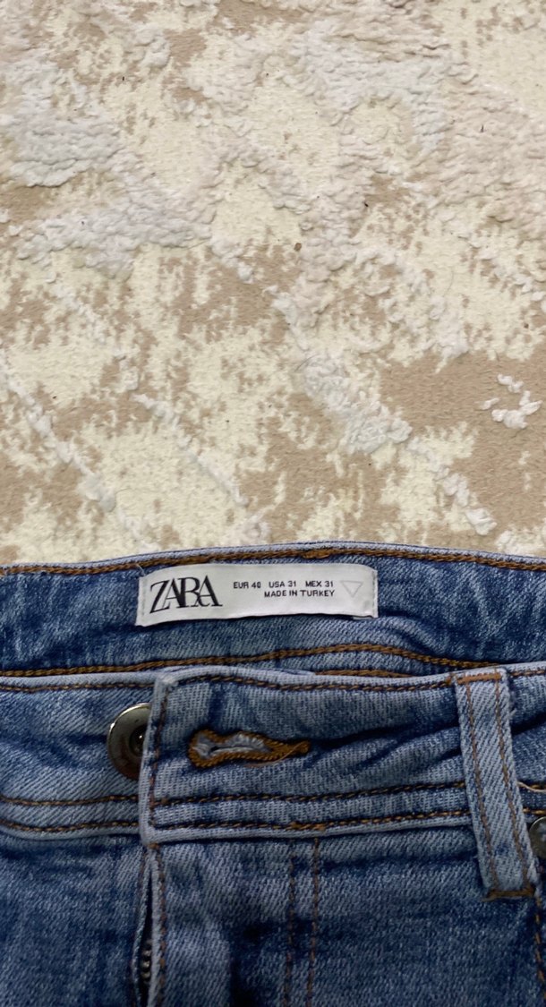 Kadın Mavi Bol Kesim Midi Kot Pantolon - Görsel 2