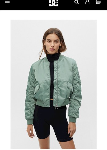 Yeşil pull bear Kadın Bomber Ceket