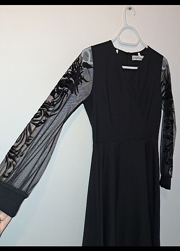 Halit ürünü siyah elbise - Görsel 3