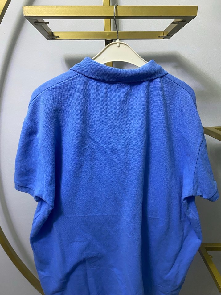 Mavi Kısa Kollu Polo Yaka Tişört - Görsel 2