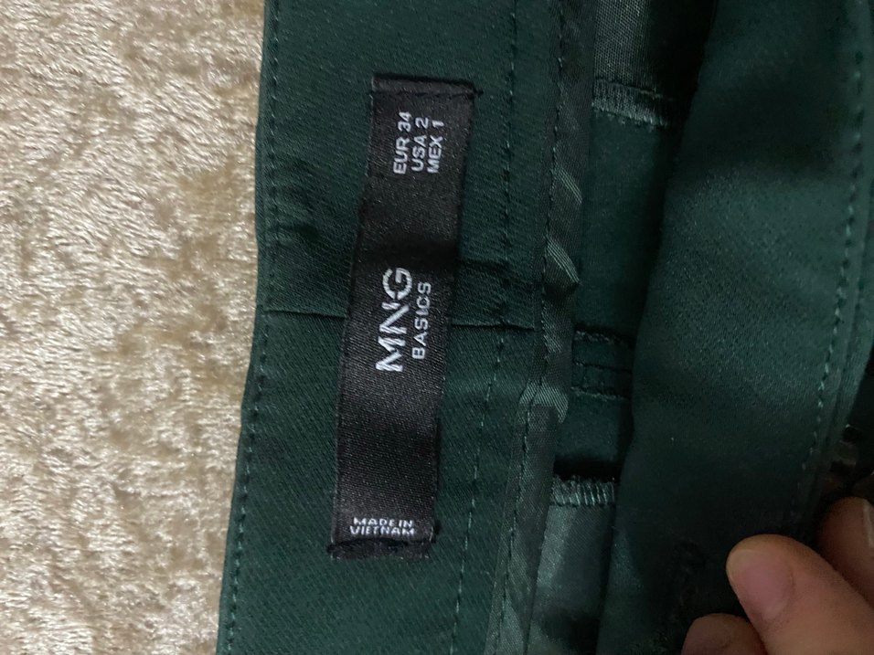 Kadın Yeşil Dökümlü Kumaş Pantolon - Görsel 4