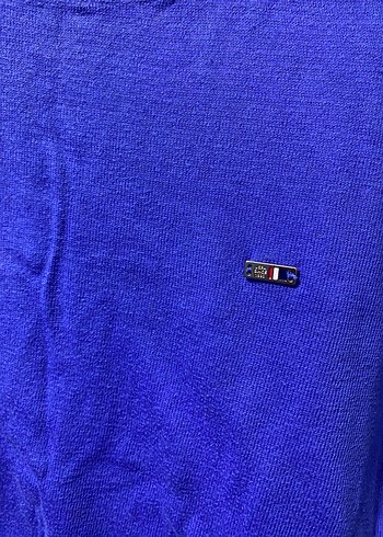 Kadın Mavi Uzun Kollu Triko Kazak - Görsel 3