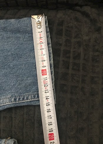 Kadın Mavi Rahat Kesim Midi Kot Pantolon - Görsel 5