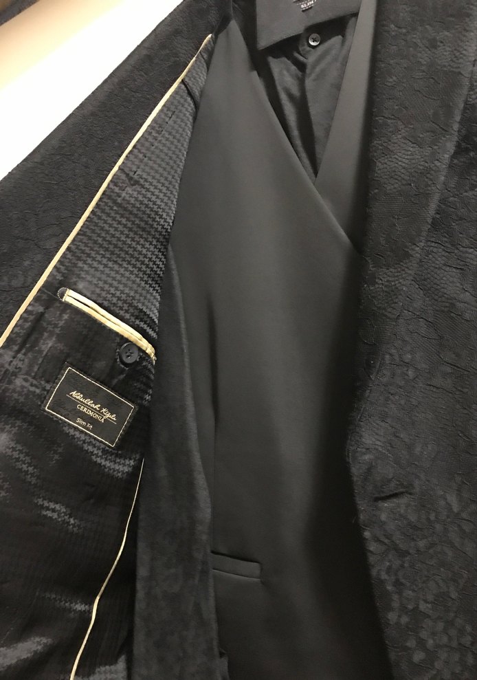 Abdullah Kığılı markaSiyah Erkek Düğmeli Klasik Kesim Takım - Görsel 2