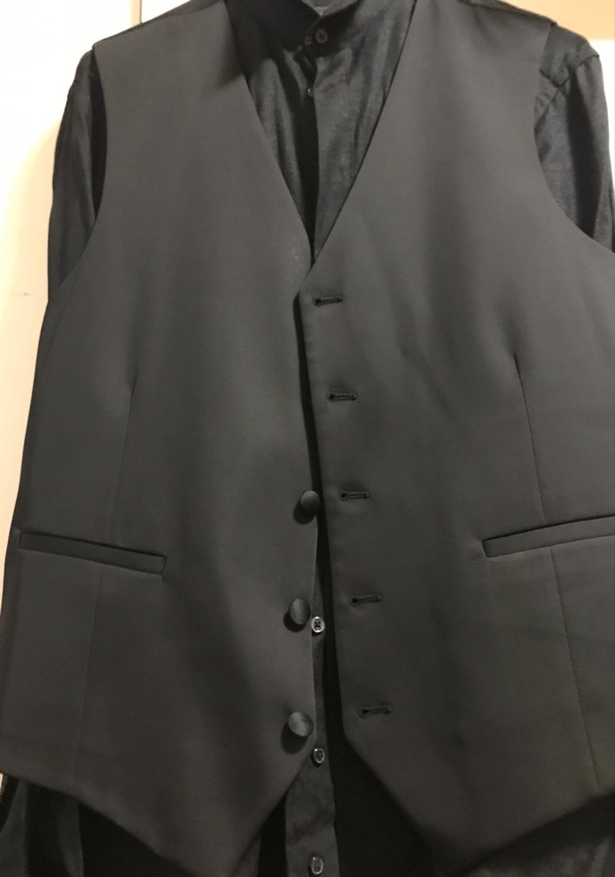 Abdullah Kığılı markaSiyah Erkek Düğmeli Klasik Kesim Takım - Görsel 4