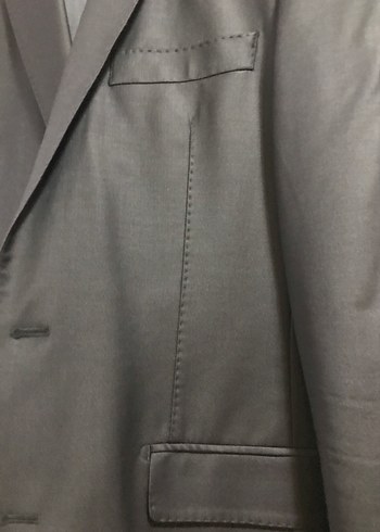 Düğmeli Erkek Siyah Klasik Kesim Takım Elbise - Görsel 3