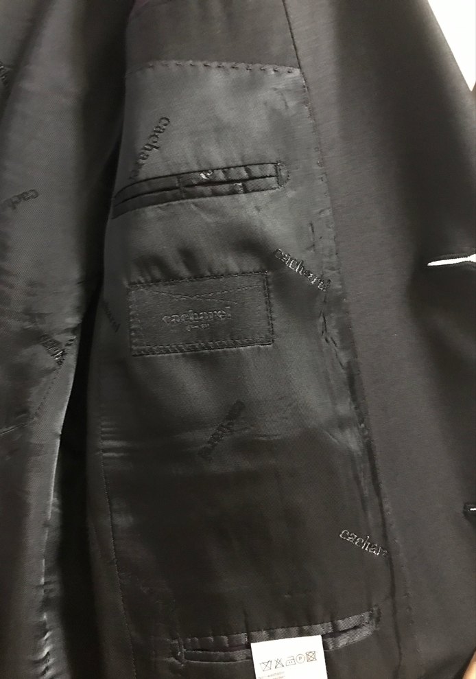 Düğmeli Erkek Siyah Klasik Kesim Takım Elbise - Görsel 4