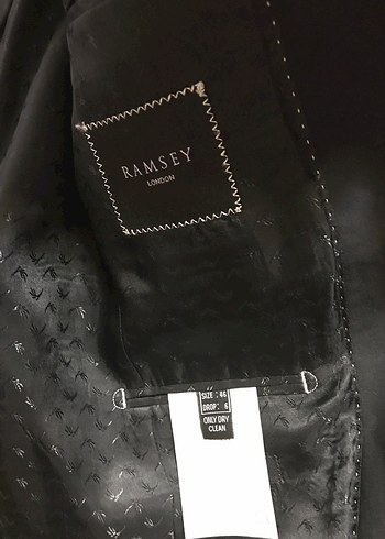 Erkek Siyah Regular Fit Kruvaze Ceket Ramsey marka - Görsel 3