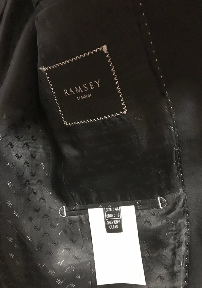 Erkek Siyah Regular Fit Kruvaze Ceket Ramsey marka - Görsel 3