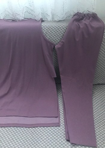 Lila rengi takım süveter model - Görsel 2