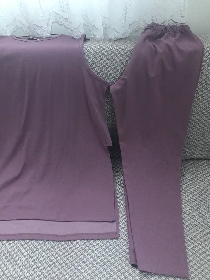 Lila rengi takım süveter model - Görsel 2