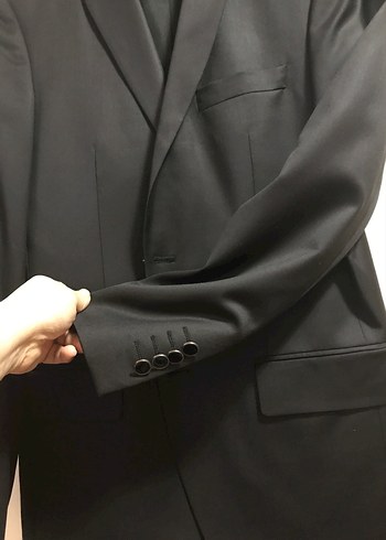 Erkek Siyah Düğmeli Klasik Kesim Ceket altın yıldız - Görsel 2