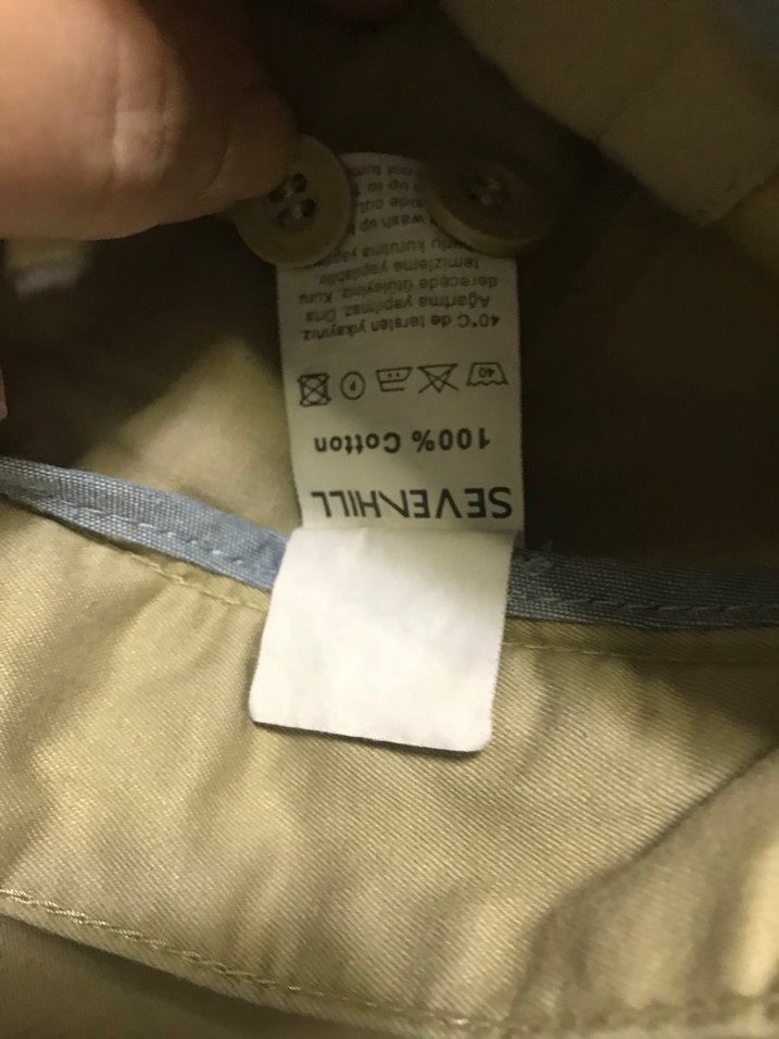 Bej Düğmeli Rahat Kesim Erkek Keten Pantolon - Görsel 3