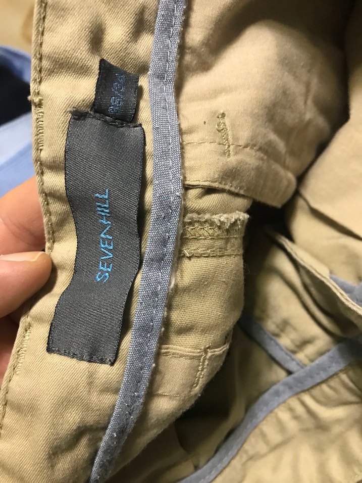 Bej Düğmeli Rahat Kesim Erkek Keten Pantolon - Görsel 2