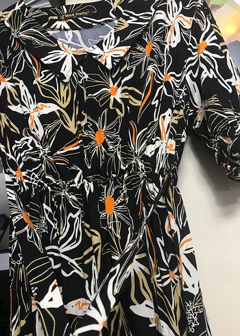 Çiçek Desenli Uzun elbise - Görsel 3