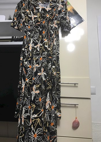 Çiçek Desenli Uzun elbise - Görsel 2